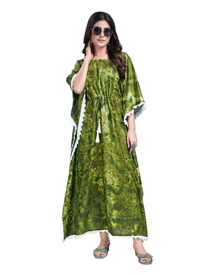 YNF Glowing Colors Rayon Slab Center Belt Kaftan Suit