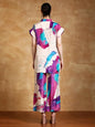 KF Abstract printed loose fit top with flared palazzo (Cord-Set)