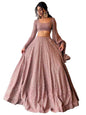 YNF Faux Georgette Lucknowi Georgette Designer Sequins Lehengas