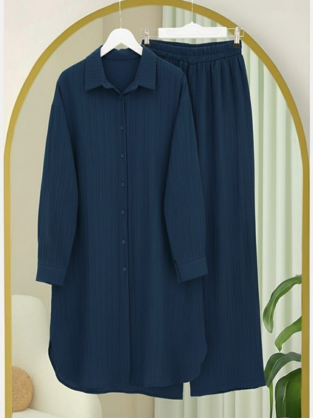 RE Chic Sugarcane Fiber Plain Co-ord Set – Ultra Soft & Breathable