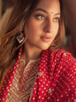 ES Designer Embroidery Sequins, and Print work on Faux Georgette Kurta with Plazo & Dupatta