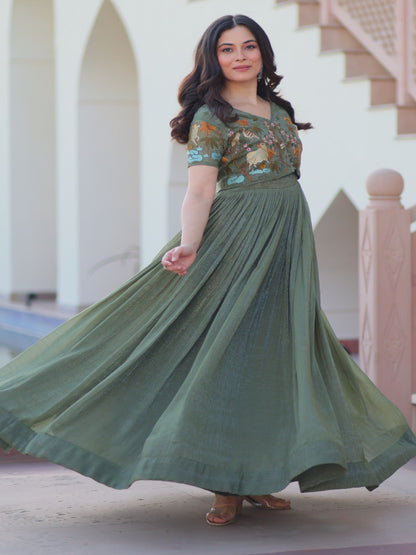 ES Premium Readymade Koti-Gown Collection - Embroidery Work