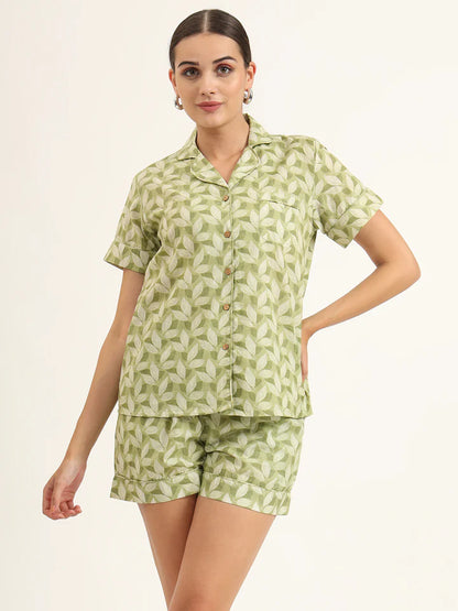 Divena Floral Multi Color Pure Cotton Printed Night Suit