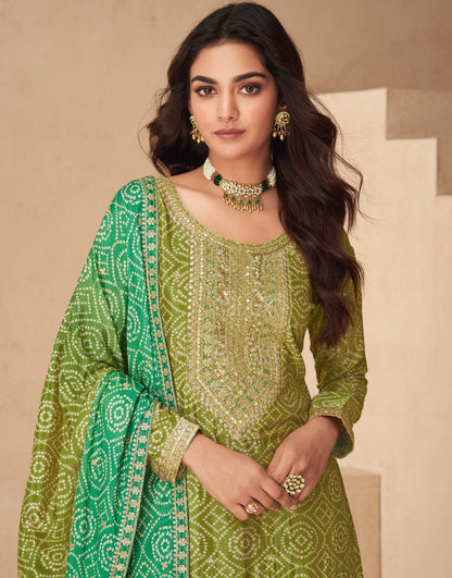 ES New Free-Size Stitched Catalog – Elegant Chinnon Silk Top, Plazzo & Dupatta