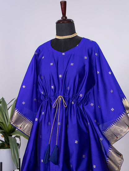 ES Pakistani Kaftan with Weaving Zari Work & Lace Border