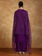 KF Zari Embroidered Neck Kurta With Trouser And Dupatta