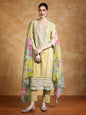 KF Thread Embroidered Kurta With Trouser & Floral Printed Dupatta