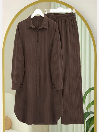 RE Chic Sugarcane Fiber Plain Co-ord Set – Ultra Soft & Breathable