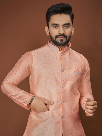 RE Premium Weaving High-quality Jacquard with intricate Golden Zari work - 3 Pieces Sets