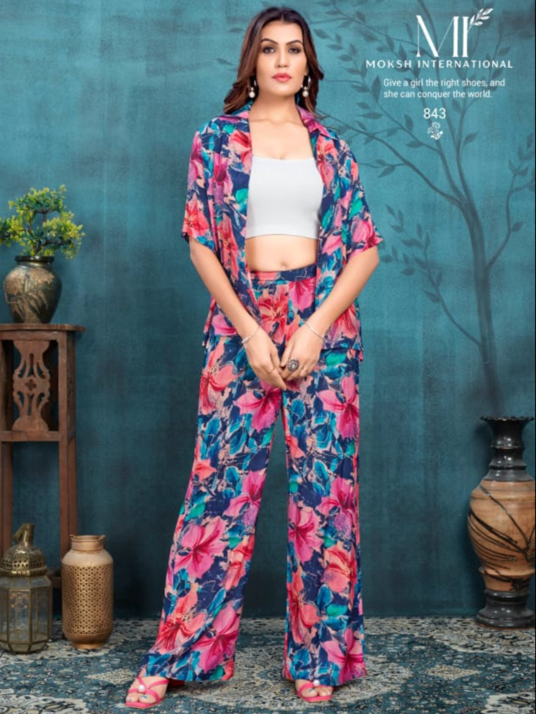 MV Designer & Stylish Viscose Maslin Cord-Set - Blue