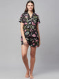 Divena Multi Color Cotton Floral Print Night Suit