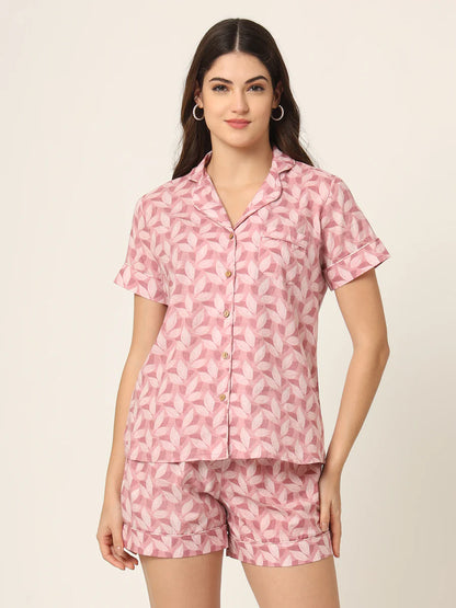 Divena Floral Multi Color Pure Cotton Printed Night Suit
