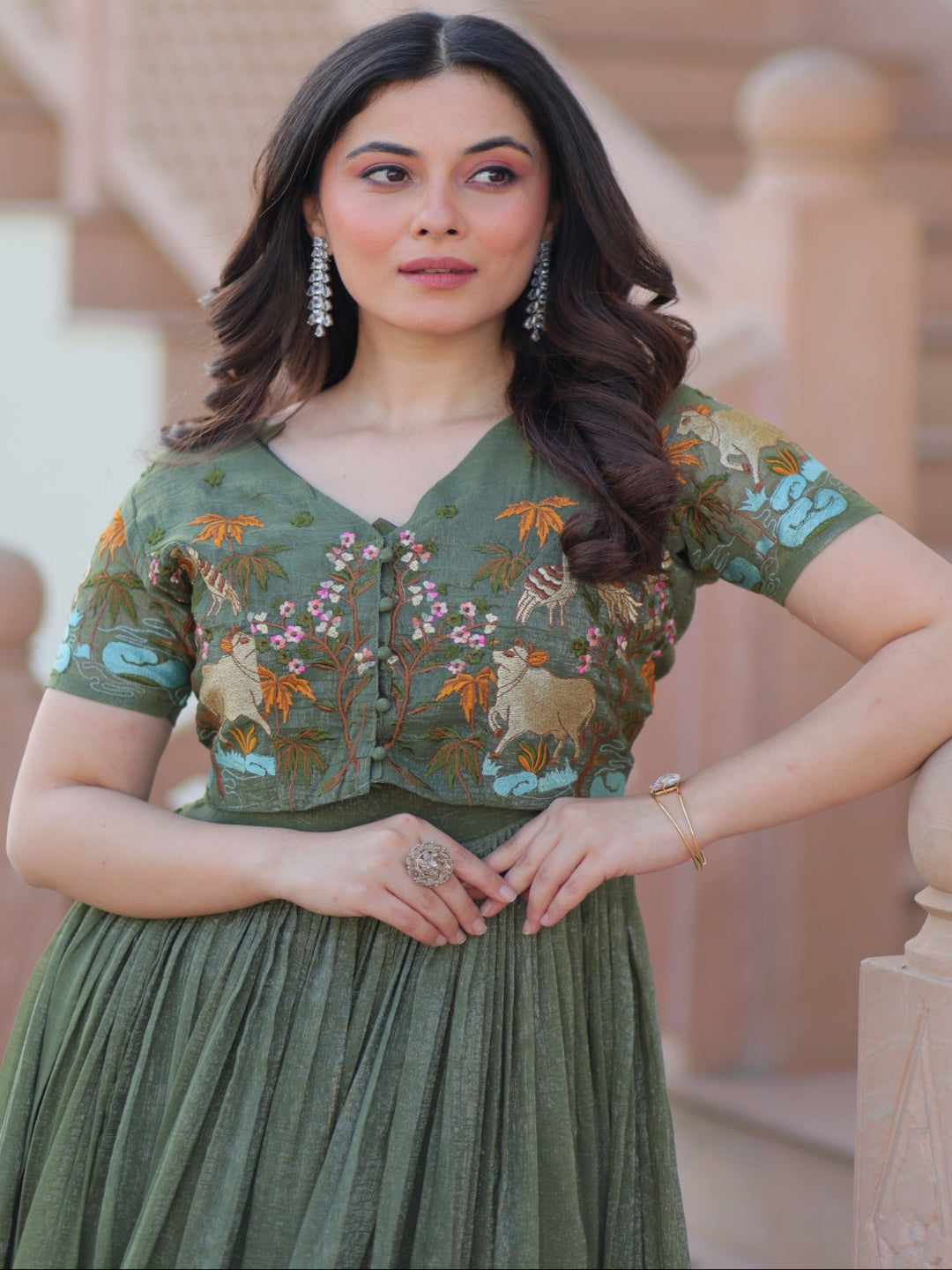 ES Premium Readymade Koti-Gown Collection - Embroidery Work