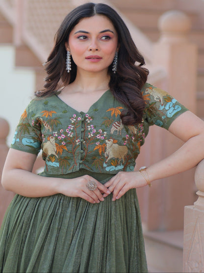 ES Premium Readymade Koti-Gown Collection - Embroidery Work