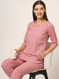 Divena Round & Collared Neck Cotton Night Suits with Payjama