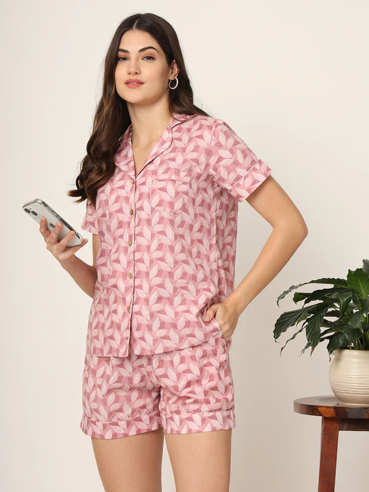 Divena Floral Multi Color Pure Cotton Printed Night Suit