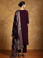 KF Zari Embroidered Yoke with All Over Floral Motif Buta Kurta with Trouser & Dupatta