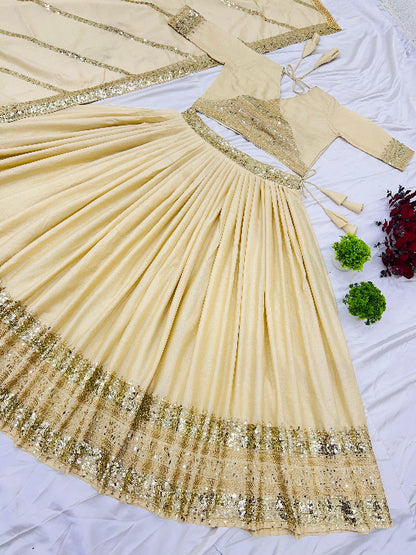 ES Women New Designers Party Wear Look Top Plazzo & Dupatta Set
