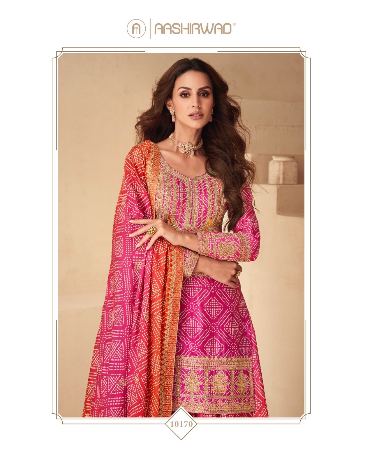 ES New Free-Size Stitched Catalog – Elegant Chinnon Silk Top, Plazzo & Dupatta