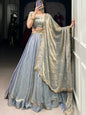 ES Stitched Fendi Lehenga Set with Thread & Sequin Embroidery – Festive Wear