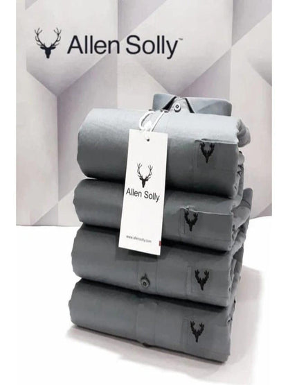 Men's Solid Cotton Formal Shirt Gray - Allen Solly