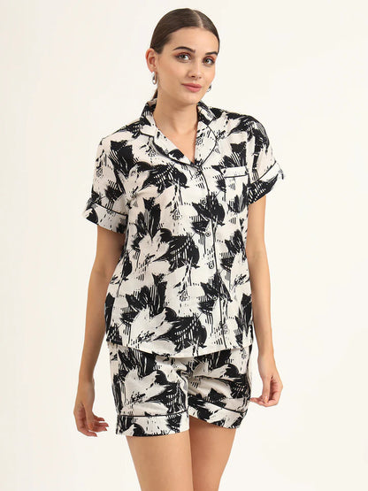 Divena Floral Multi Color Pure Cotton Printed Night Suit