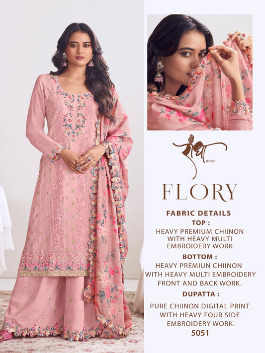 YNF Chinon FLORY: Embroidery Suits & Designer Palazzo Dresses