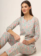 Divena Round & Collared Neck Cotton Night Suits with Payjama