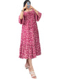 ES Women Georgette Multicolor Floral Printed Frock