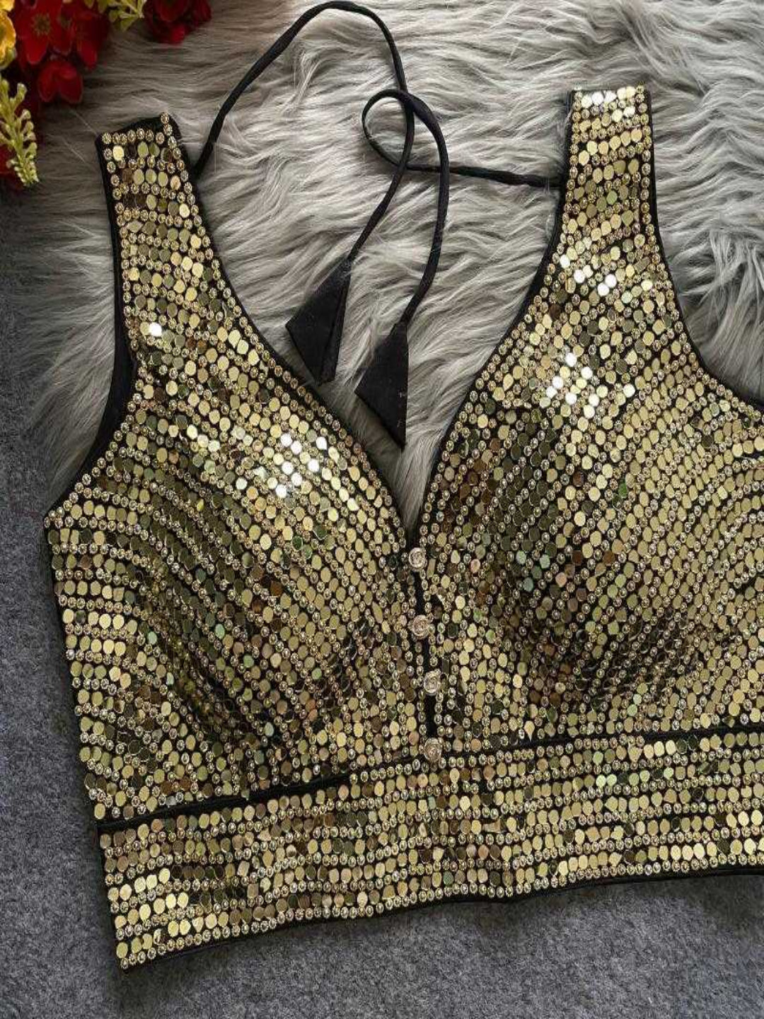 YNF Ready-to-Wear Heavy Phantom Silk Blouse with Beautiful Handmade Latkans