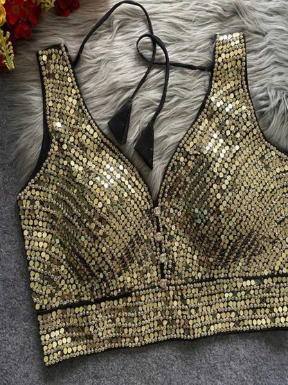 YNF Ready-to-Wear Heavy Phantom Silk Blouse with Beautiful Handmade Latkans