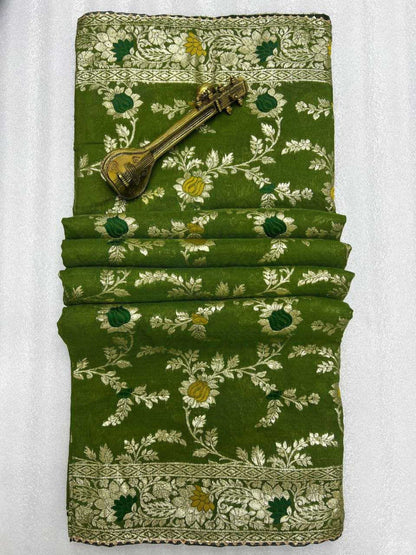 YNF Dola Silk Designer Silk Sarees with Zari Border in 10 Different colors