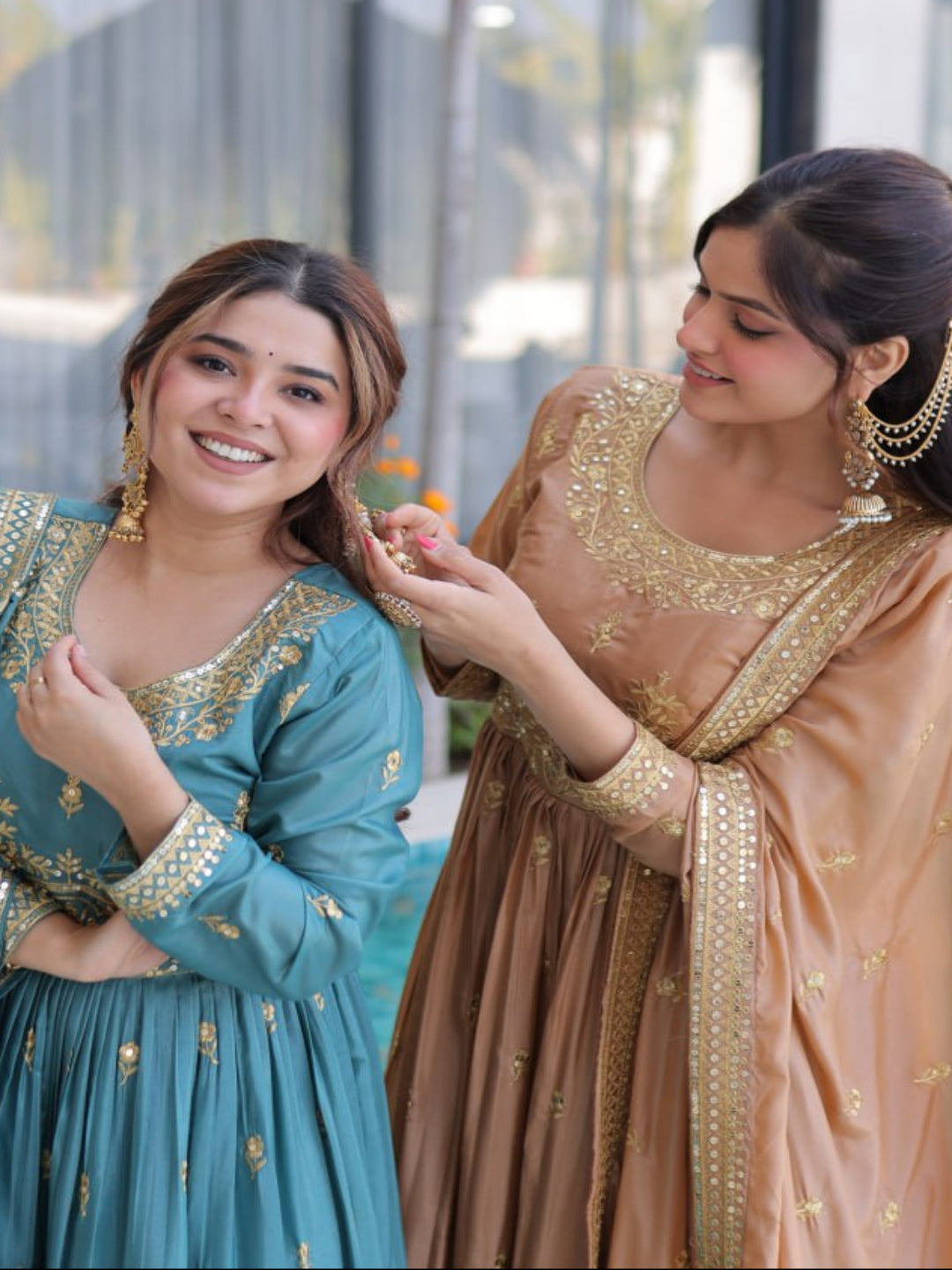 ER Heavy Party Wear Super Silk Sharara Suit with Embroidered Dupatta