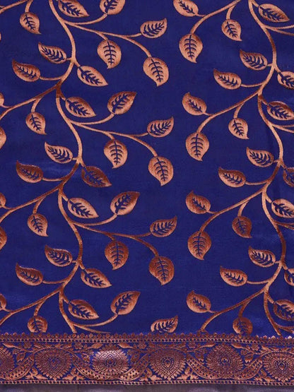 KF Women Kanjivaram Banarasi Silk Woven Design Saree