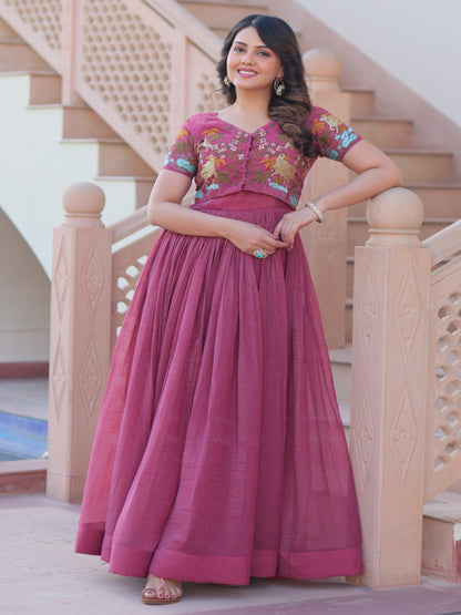 ES Premium Readymade Koti-Gown Collection - Embroidery Work