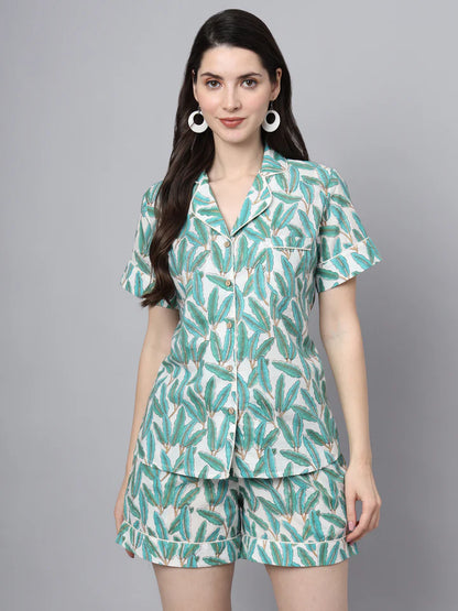 Divena Floral Multi Color Pure Cotton Printed Night Suit