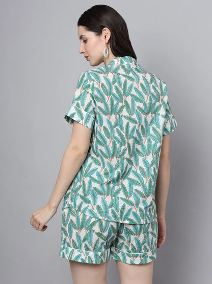 Divena Floral Multi Color Pure Cotton Printed Night Suit