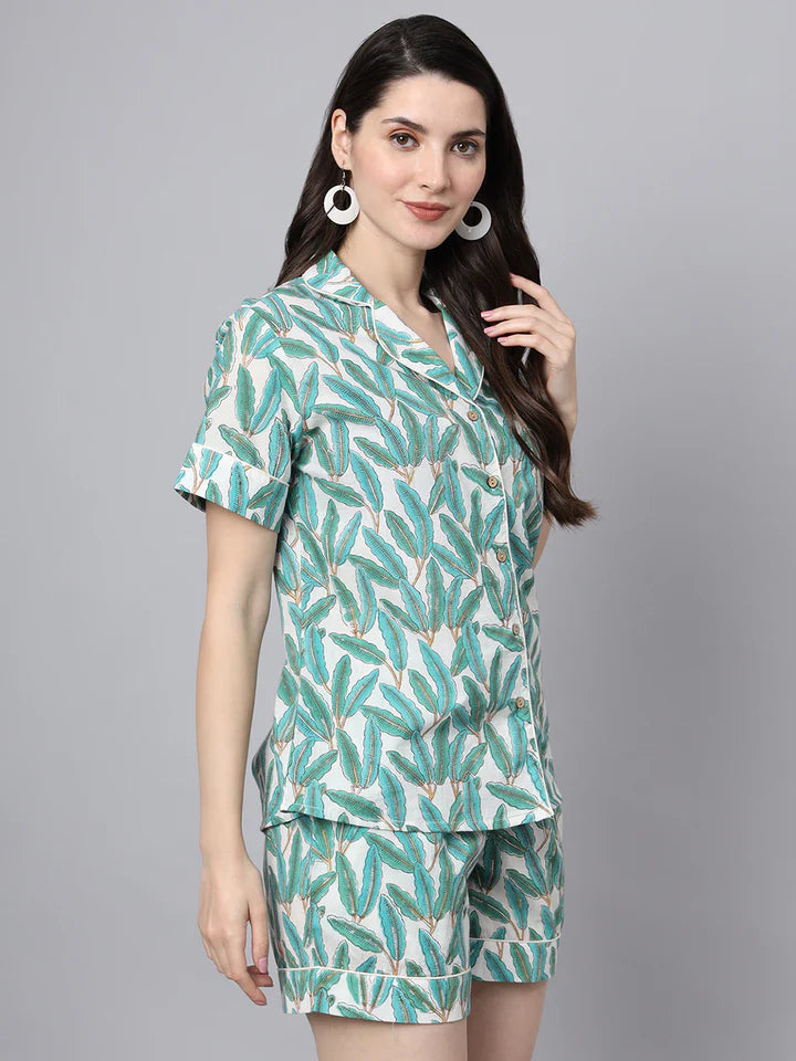 Divena Floral Multi Color Pure Cotton Printed Night Suit