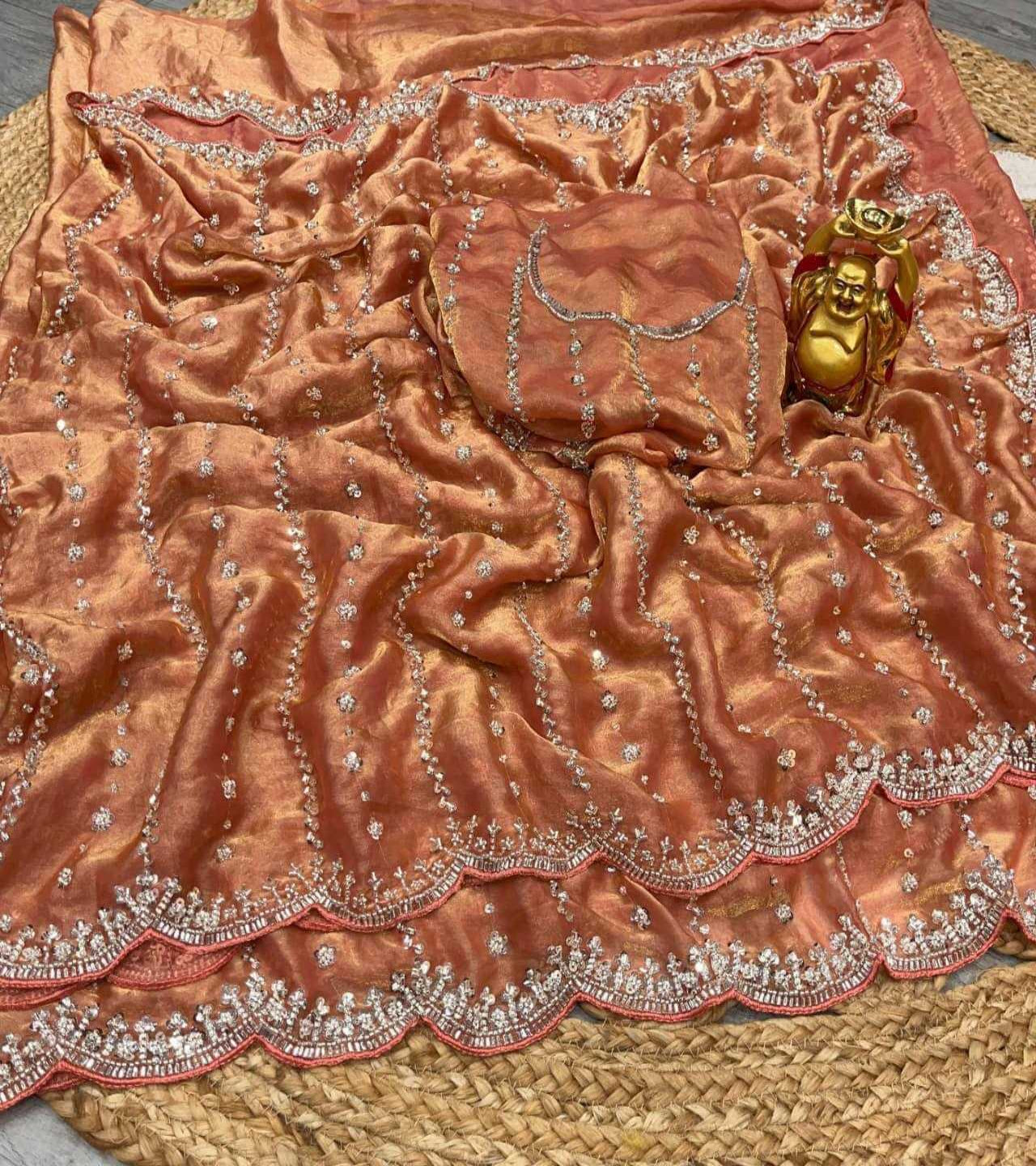 YNF Gorgeous Soft Space Silk Saree with Intricate Beads & Sequence Work