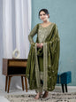 ES Chinnon Silk Suite With Heavy Embroidery Coding Sequence Work