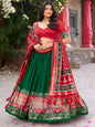 ES Tussar Silk (Stitched) Lehenga, Blouse & Dupatta