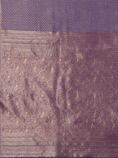KF Women's Beige Banarasi Silk Woven Design Saree