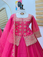 ES New Designer Shimmer Silk Party Top Lehenga & Dupatta Set