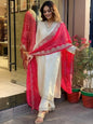 ICF Women Teby Silk  Floral Print Kurta with Pant & Dupatta