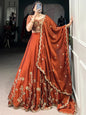 ES Elegant Rangoli Silk Embroidered Lehenga Set - Stitched