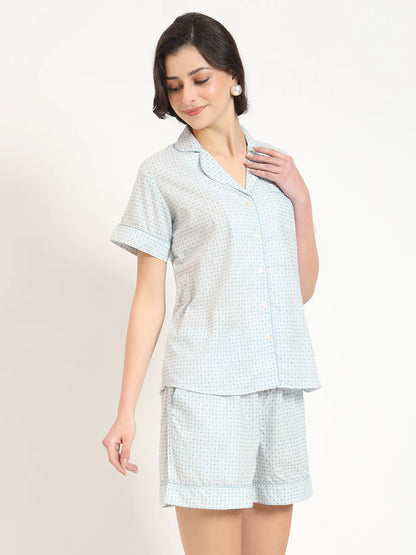 Divena Floral Multi Color Pure Cotton Printed Night Suit