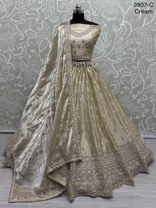 ES Burberry Motif Handwork combine Designer Party wear Lehenga Choli