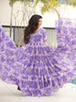 ES Faux Georgette Fully Flair Gown with Print