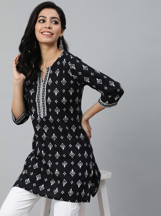 ES Stylish Cotton Printed Tops for Daily/Office Wear