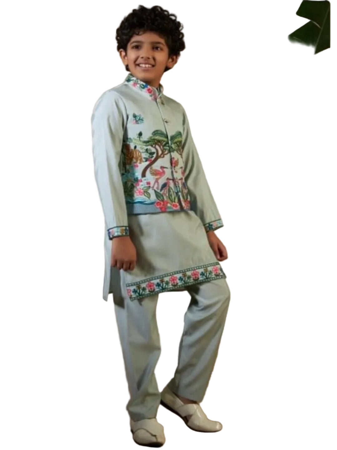 RE Royal Kids 3-Piece Koti, Kurta & Pant Set | Premium Viscose Silk Collection